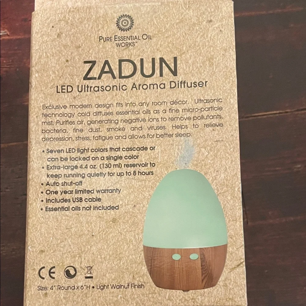 Zadun LED Ultrasonic Aroma Diffuser